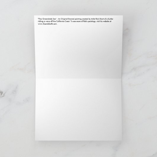 Surfen Californië Surfer Wenskaart Art Kaart (Binnen)