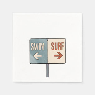 Surfen cocktail servetten. Malibu bruiloft Servet
