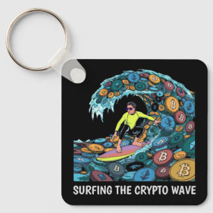 Surfen Crypto Sleutelhanger