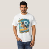 Surfen Duitse Herder T-shirt (Voorkant volledig)