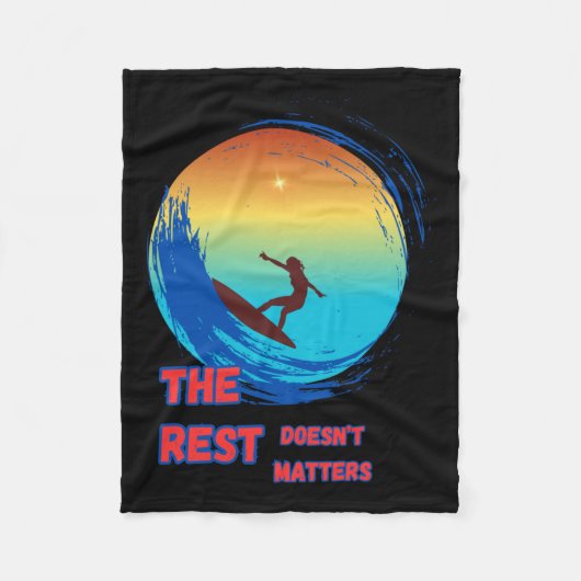 Surfen Fleece Deken (Voorkant)
