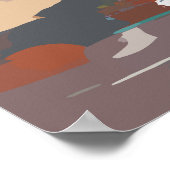 Surfen gekko rijden de golven poster (Hoek)