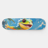 Surfen gekko rijden de golven skateboard (Horizontaal)