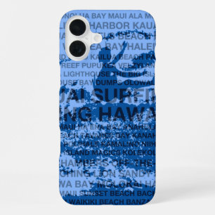 Surfen Hawaï Cutback Hawaïaanse Surfer - Blauw iPhone 16 Plus Hoesje