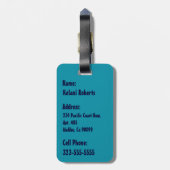 Surfen Hawaii Palm Trees Hawaïaanse Bagagelabels (Achterkant verticaal)