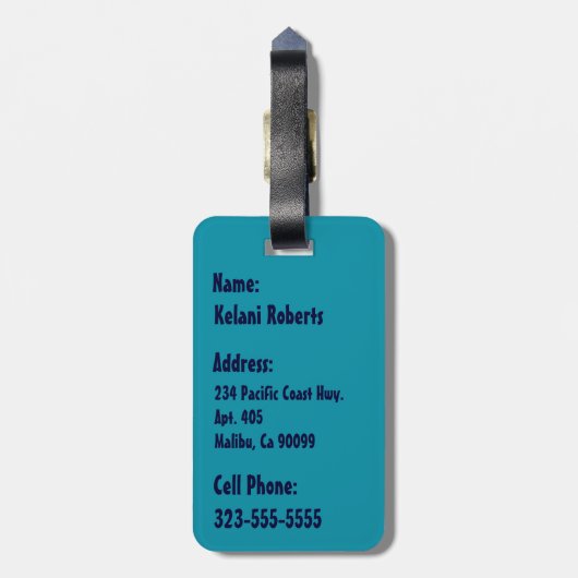 Surfen Hawaii Palm Trees Hawaïaanse Bagagelabels (Achterkant verticaal)