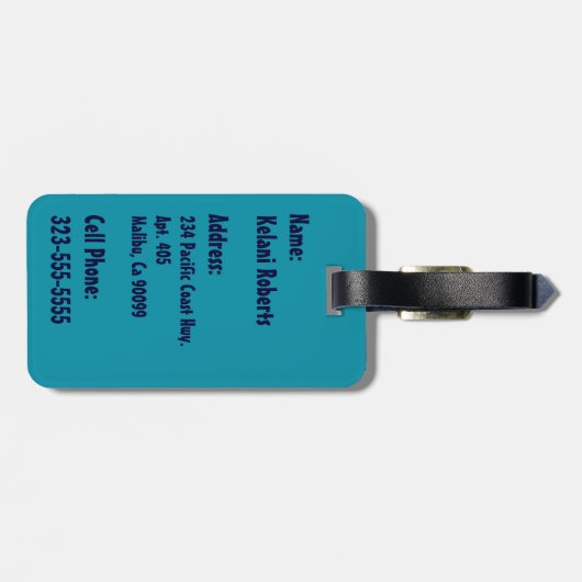 Surfen Hawaii Palm Trees Hawaïaanse Bagagelabels (Achterkant horizontaal)