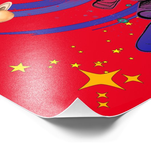 Surfen in de draaikolk foto afdruk (Hoek)