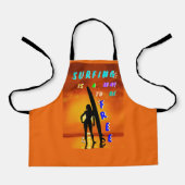 Surfen is een manier om vrij te zijn schort (Voorkant)