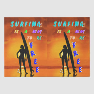 Surfen is een manier om vrij te zijn tissuepapier