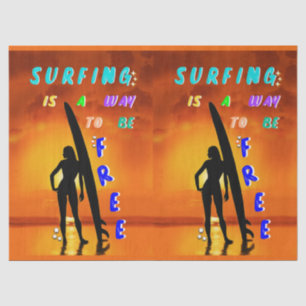 Surfen is een manier om vrij te zijn tissuepapier