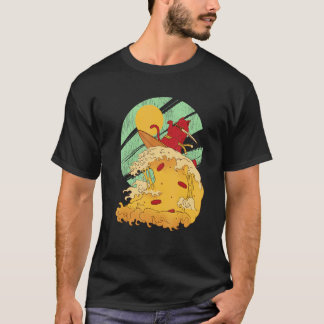 Surfen Japan Samurai Kat Vintage Surfplank T-shirt