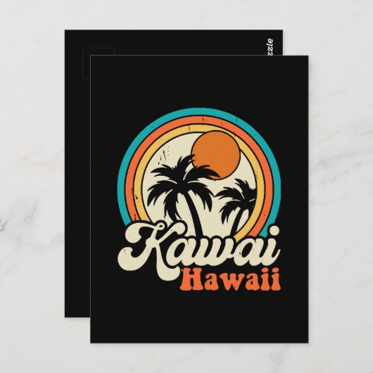 Surfen Kawaii Hawaii Briefkaart (Voorkant / Achterkant)