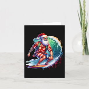 Surfen Kerstman Kerstmis in juli Strand Zomer Kaart