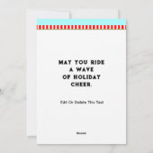 Surfen Kerstmis Feestdagenkaart (Achterkant)