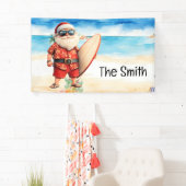 Surfen Kerstmis in juli Kerstman op het strand Spandoek (Insitu)