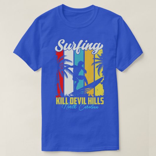 Surfen Kill Devil Hills North Carolina T-shirt (Design voorkant)