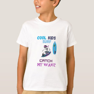 Surfen Kinder Shirt Cool Skelet op Surfboard