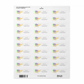 Surfen maar Meisjes Verjaardagsfeestje Etiket (Full Sheet)