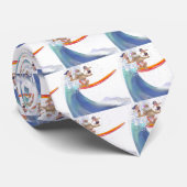 Surfen met de kerstman stropdas (Opgerold)