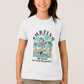 Surfen, mijn excuus voor overal zand Tri-Blend shirt (Voorkant)