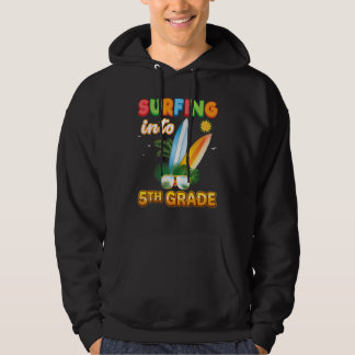 Surfen naar het 5e leerjaar Terug naar school Vijf Hoodie