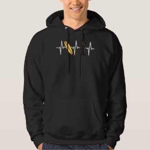 Surfen Napolitaanse Mastiff Heartbeat Hond Hoodie