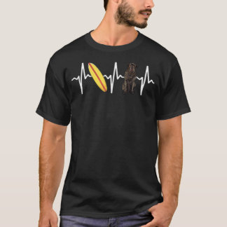 Surfen Napolitaanse Mastiff Heartbeat Hond T-shirt