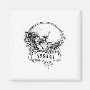 Surfen Nosara, Costa Rica Vintage Retro Throwck S Magneet