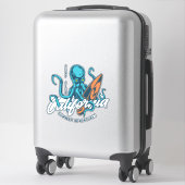 Surfen Octopus2 Sticker (Koffer)