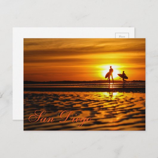 Surfen omhoog briefkaart (Voorkant / Achterkant)