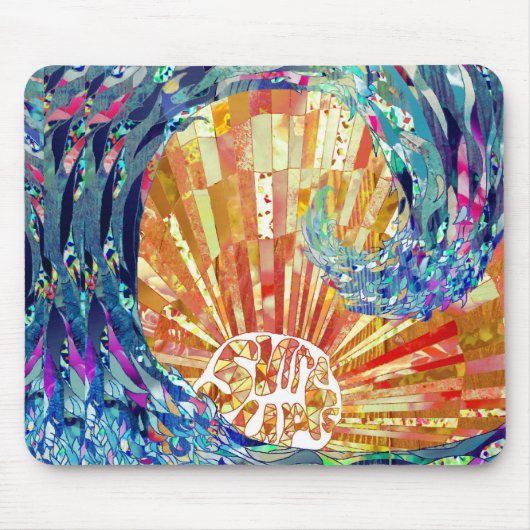 Surfen omhoog muismat (Voorkant)