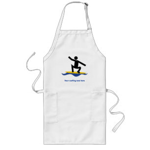 Surfen op cadeautjes, surfen op surfboardpapier lang schort