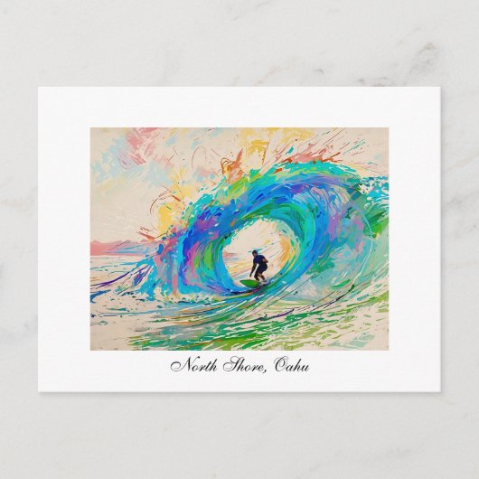 Surfen op de Barrel Briefkaart (Voorkant)