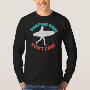 Surfen op de haarkoker t-shirt