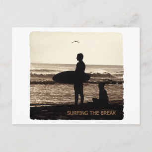 surfen op de pauze briefkaart