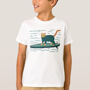 Surfen op de tablet Cat Cute T-shirt