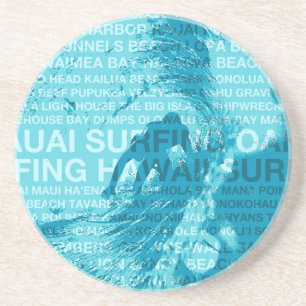 Surfen op Hawaii Green Room Hawaiian Stone Onderze Zandsteen Onderzetter