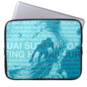 Surfen op Hawaii GreenRoom Hawaiian WetsuitLaptopB Laptop Sleeve