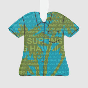 Surfen op het Hawaï Palm Trees Hawaiian Aloha Shir Ornament