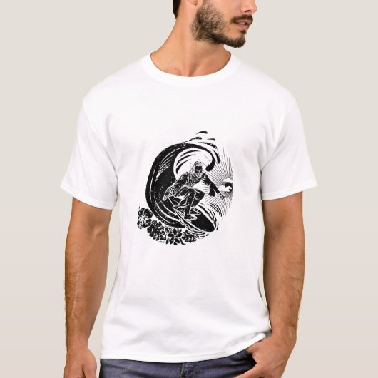 Surfen op Jezus verhit T-shirt (Voorkant)