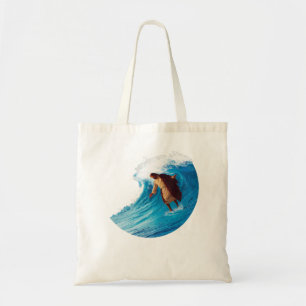 Surfen op Jezus Zacht Geschikt voor T-Shirt Mannen Tote Bag