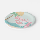 Surfen op roze  Borden Papieren Bordje (Gekanteld)