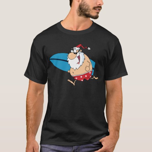 surfen op santa t-shirt (Voorkant)