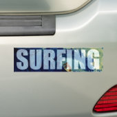Surfen op Surf Water Sport Bumpersticker Artwork (Op auto)