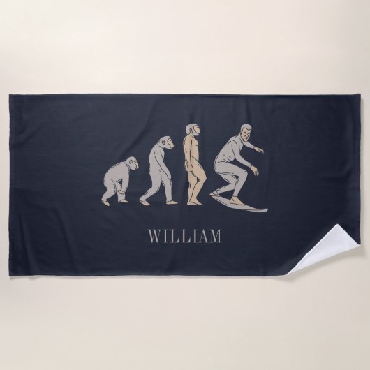 Surfen op surfbordstratsport strandlaken (Voorkant)