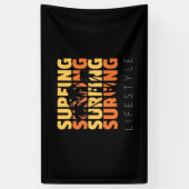Surfen op surfduur spandoek (Verticaal)