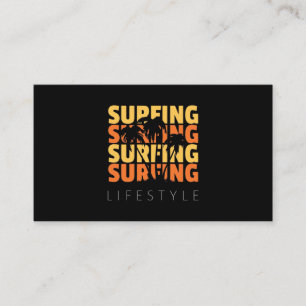 Surfen op surfduur visitekaartje