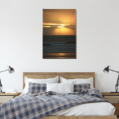 Surfen op zonsondergang canvas afdruk (Insitu (Slaapkamer))