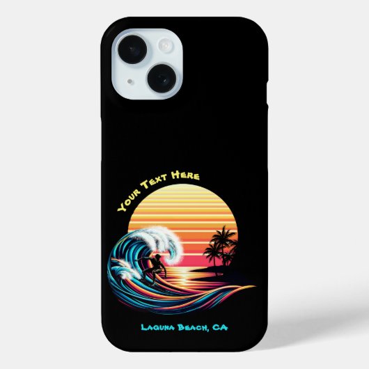 Surfen op zonsondergang Case-Mate iPhone case (Achterkant)